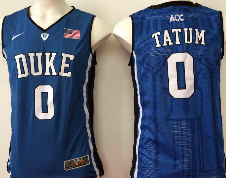 NCAA Men Duke Blue Devils Blue #0 tatum->->NCAA Jersey